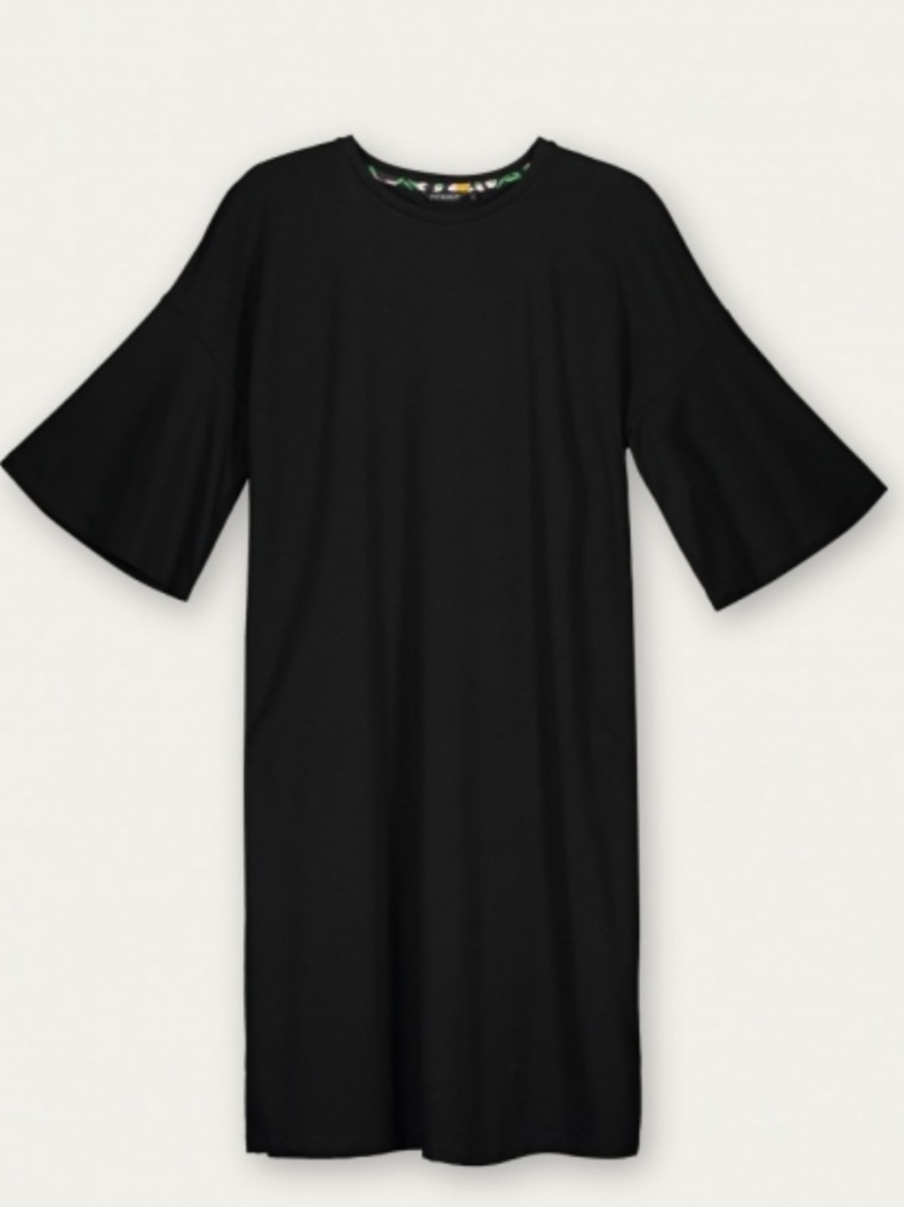 Marimekko Black Oversized black midi length Dress size L - Picture 2 of 8